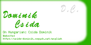 dominik csida business card